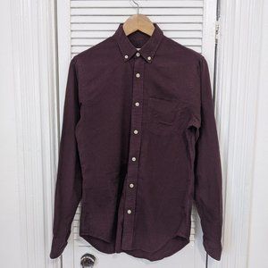 Maroon button down shirt